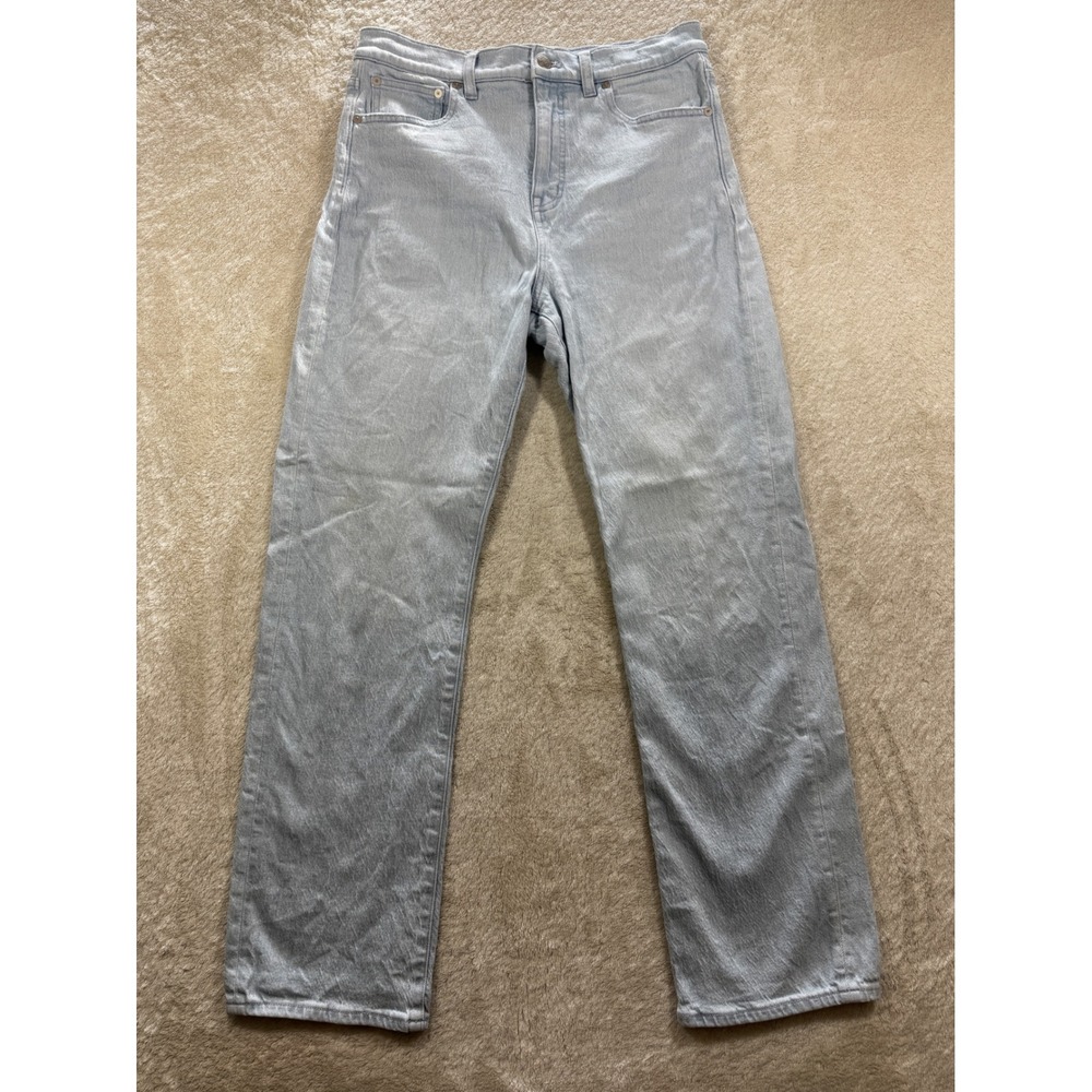 Madewell Womens 90s Straight High Rise Light Wash Blue Jeans 29 Meas: 31x30
